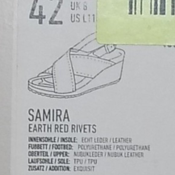 New Birkenstock Papillio Samira Rivets, in earth red leather,  EU42, US 11 - Picture 10 of 11